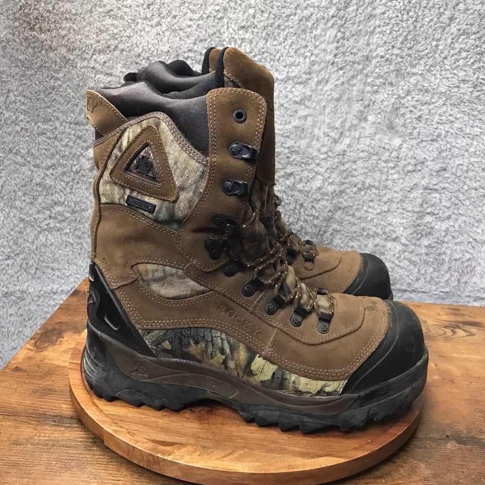 Rocky BlizzardStalker Waterproof Insulated Boots 9M Mossy Oak Camo Hunting Work